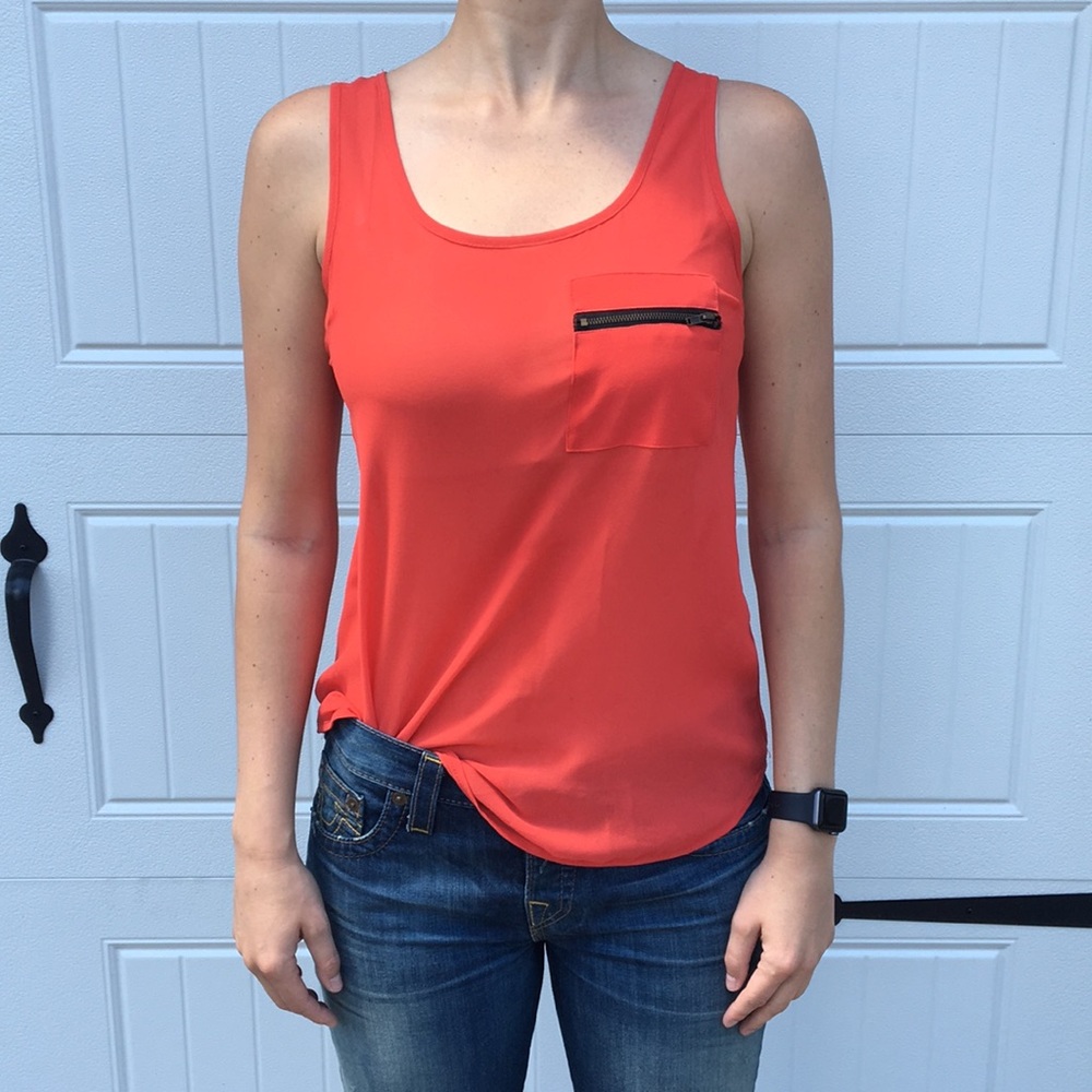 Red Chiffon Tank - Picture 4 of 4